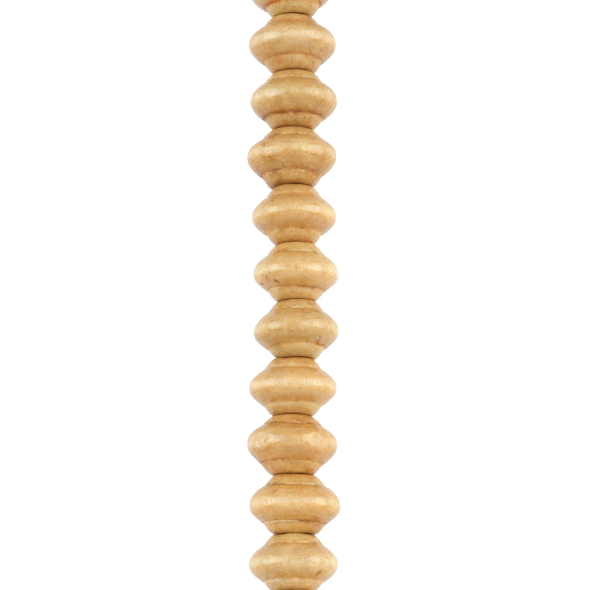 Natural Wood Saucer Beads, 13mm by Bead Landing™